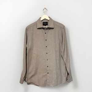 Rodd & Gunn Sports Fit Woven Shirt Italy Cotton Blend Gray Men's Medium‎